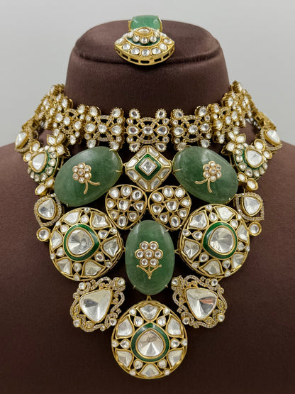 Rashmi Premium Jaipuri Kundan Necklace Set