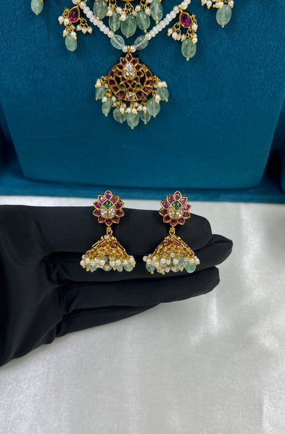 Renu Tripal Layer Victorian Long Necklace