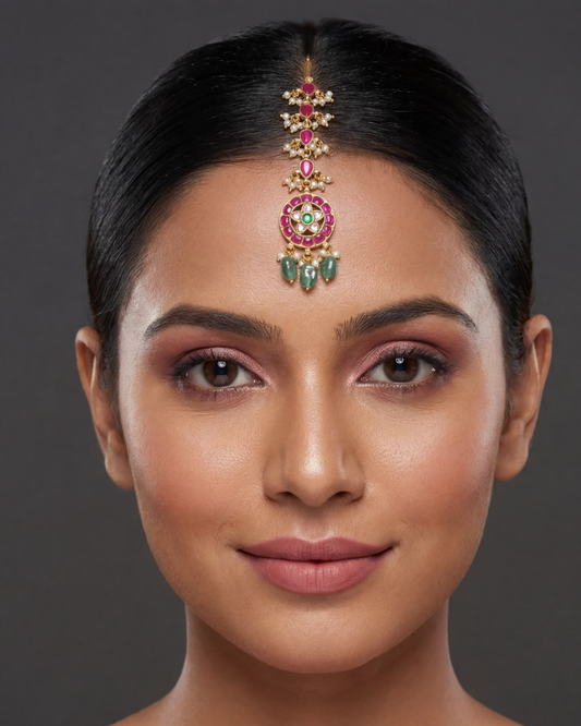 Advika Pachi Kundan Mang Tika