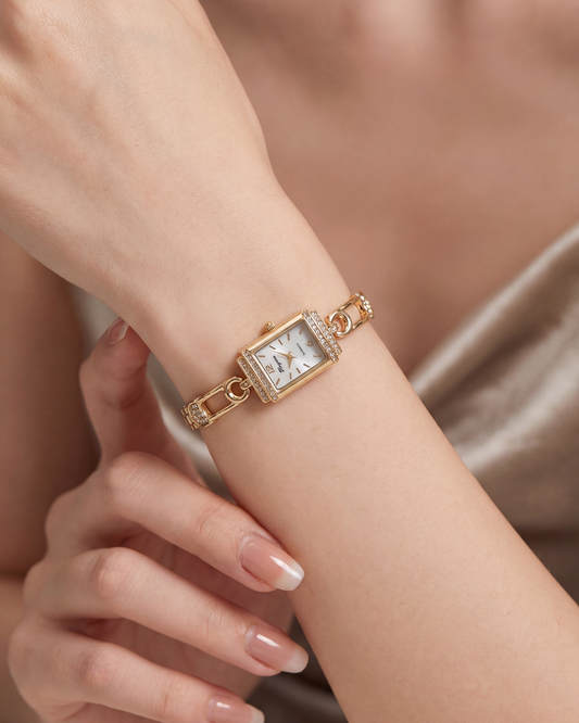 Nidhi Gold Stainless Steel Watch (Adjustable)
