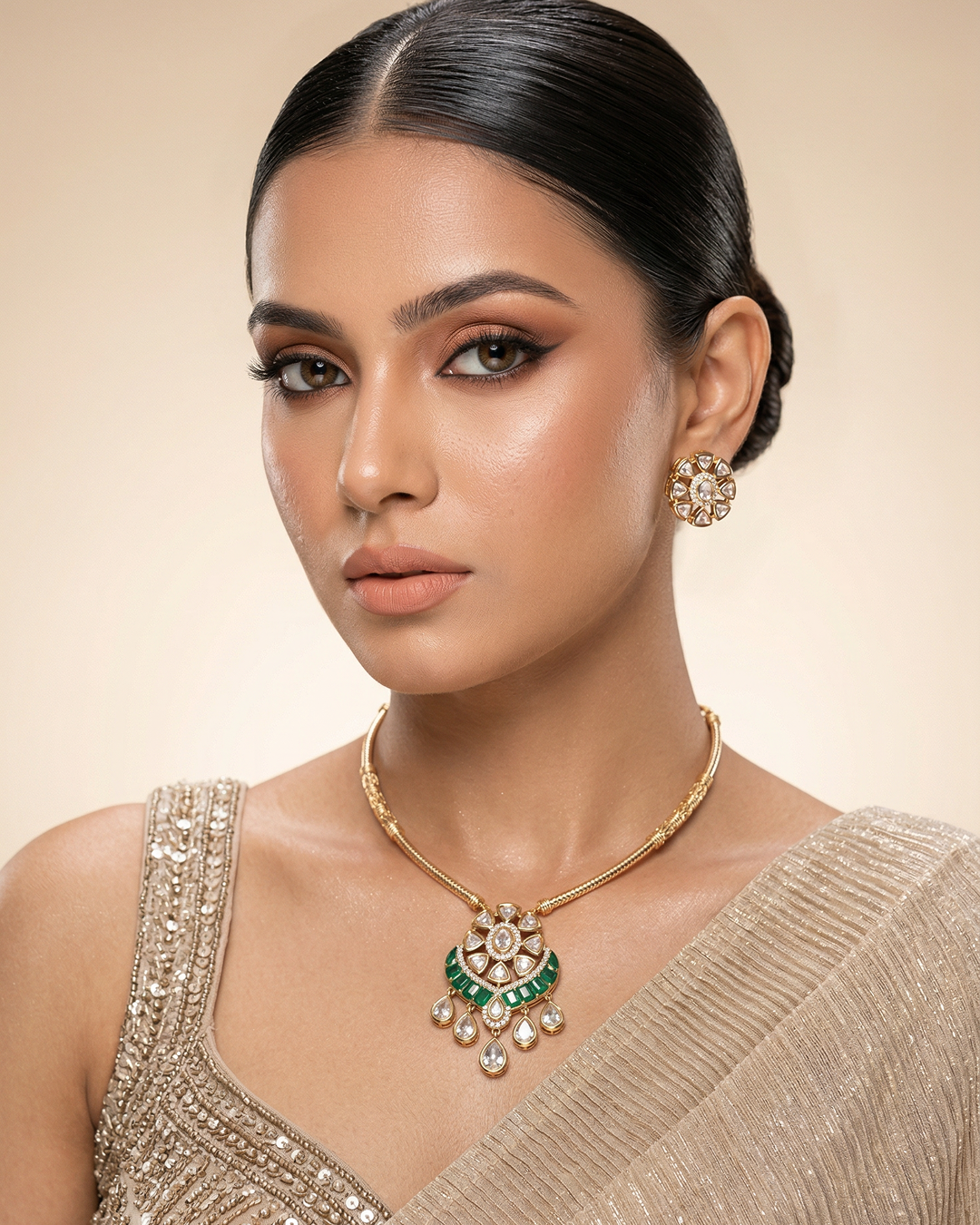 Deeply Moissanite Delicate Hasli Necklace