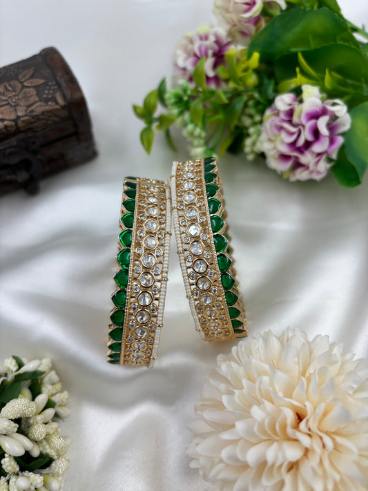 Vinita Premium Moissanite Kundan Bangles