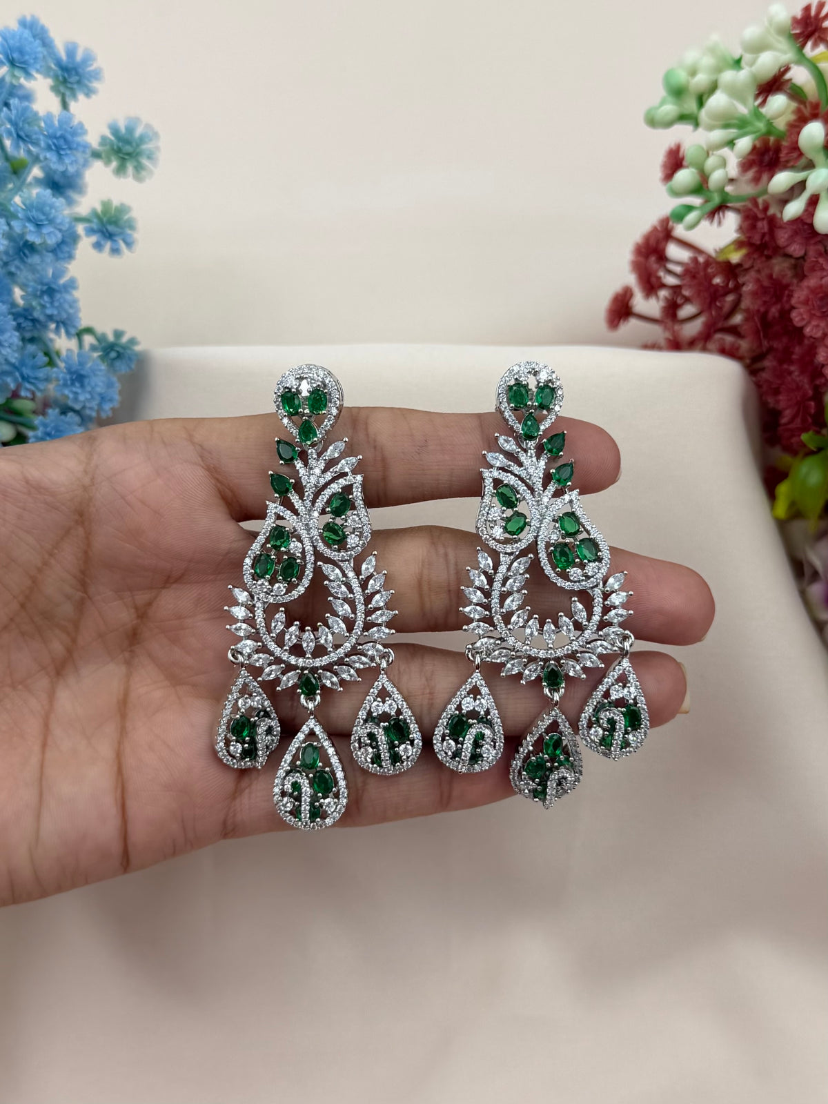 Olive American Diamond Earring