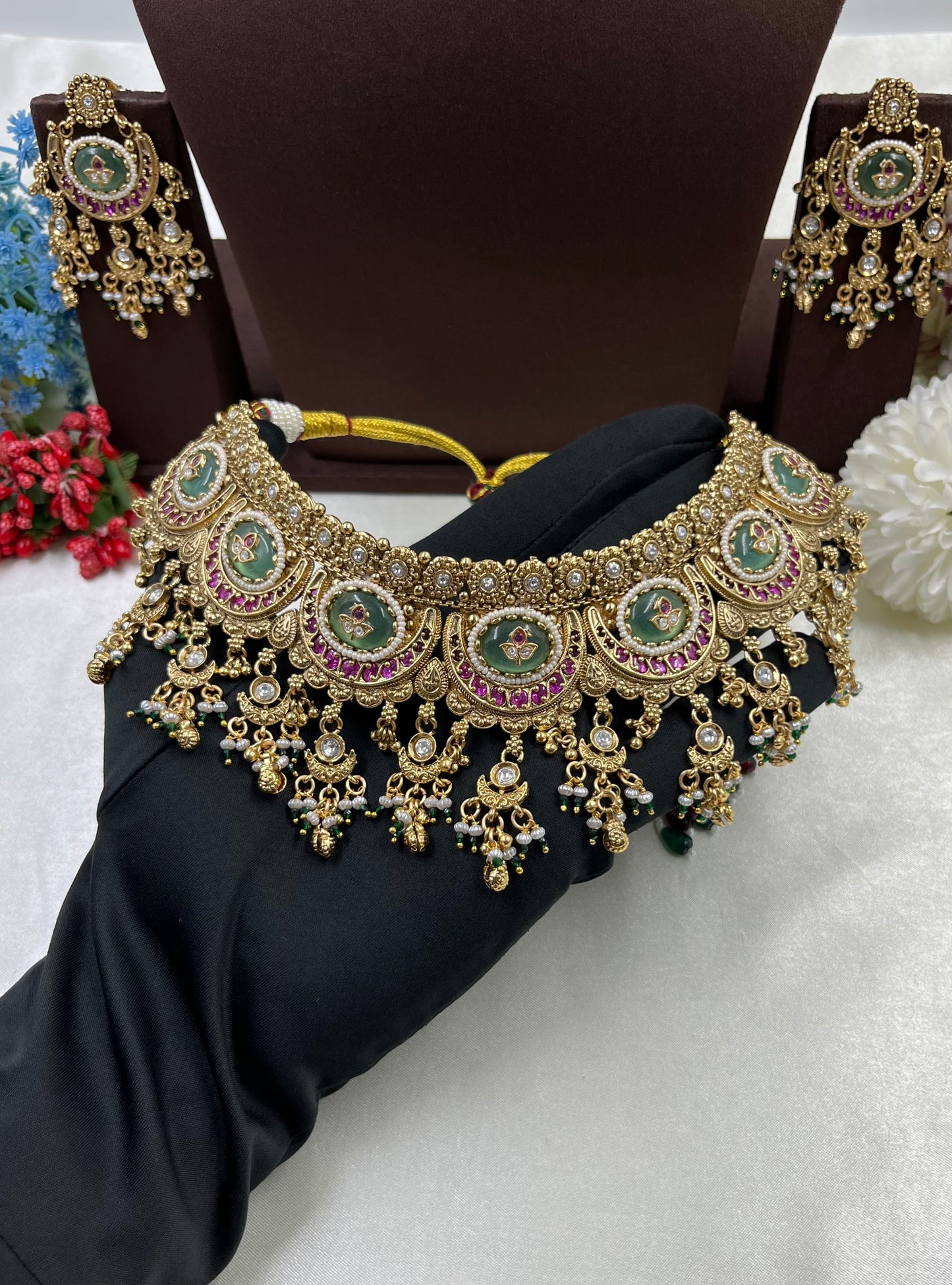 Nidhi Heritage Choker Necklace Set