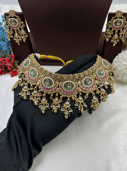 Nidhi Heritage Choker Necklace Set