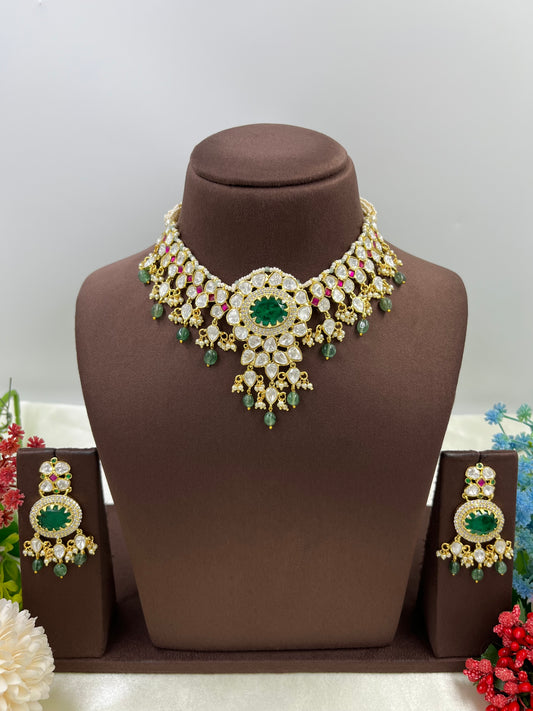 Khushi Premium Polki Kundan Necklace