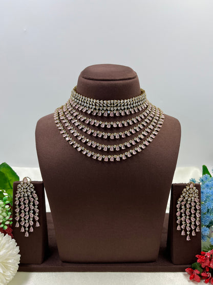 Suhani Victorian American Dimond Premium Necklace