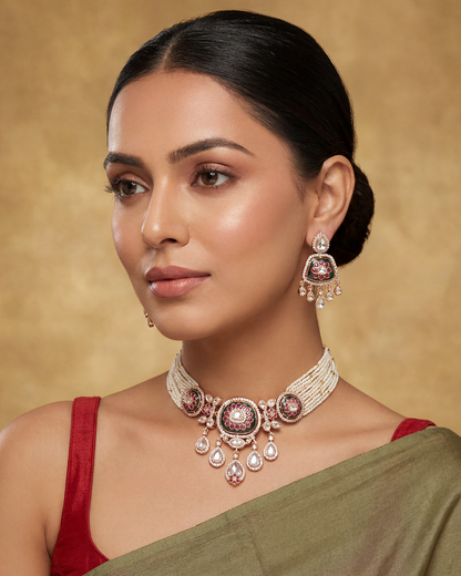 Nidhi Moissanite Necklace Set