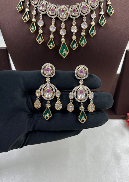 Vani  Moissanite Victorian Necklace