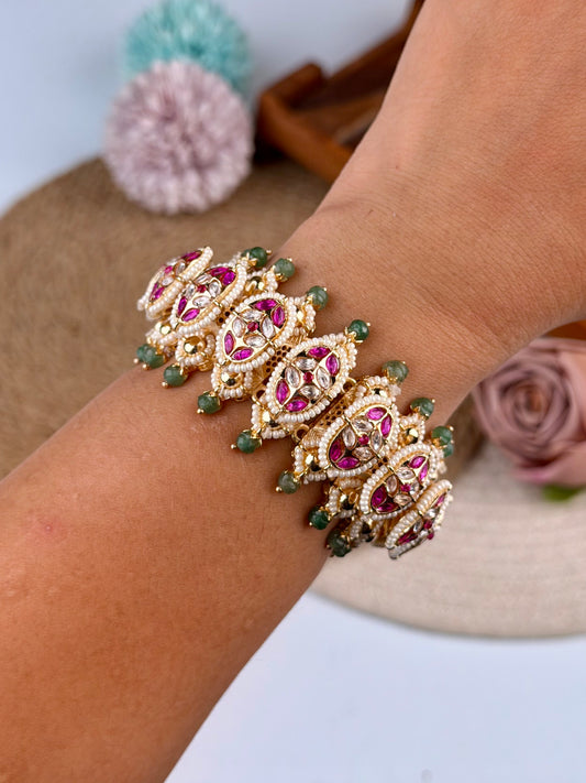 Priti Rani Pink Charm Bracelet Openable (One Piece)