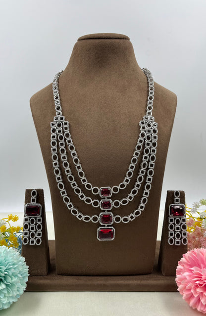 Arpita American Diamond Long Necklace