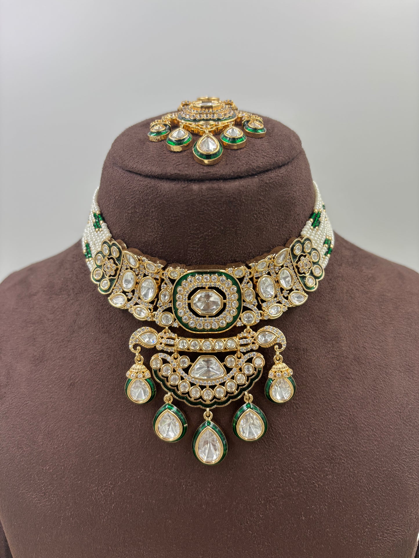 Zareen Jadau Moissanite Kundan Necklace