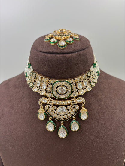 Zareen Jadau Moissanite Kundan Necklace