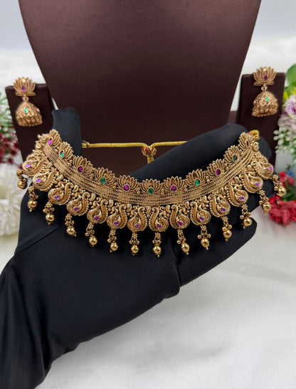 Parvati South Indian Choker Necklace Set