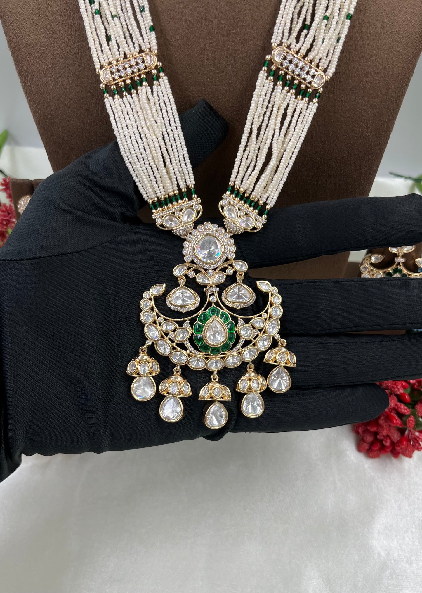 Sia Moissanite Kundan Long Necklace