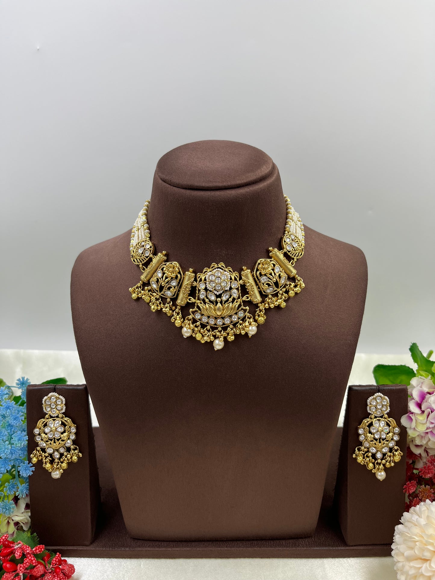 Aasma Heritage Antique Gold Necklace