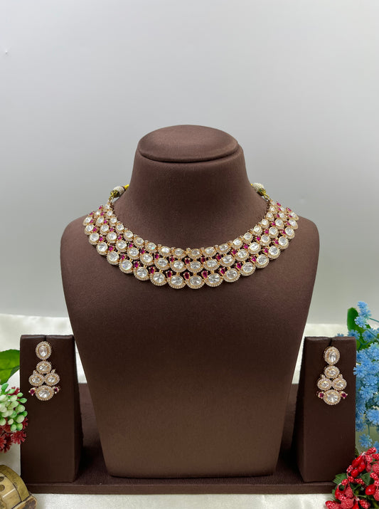 Usha Moissanite Kundan Necklace