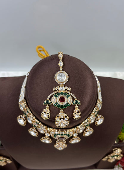 Nayab Moissanite Kundan Choker Necklace