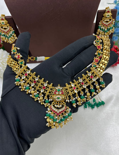 Gauri Pachi Kundan Premium Necklace