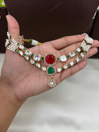 Kritika Moissanite Choker Necklace Set