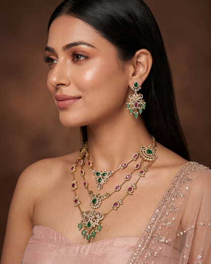 Roshni Three Layer Victorian Necklace