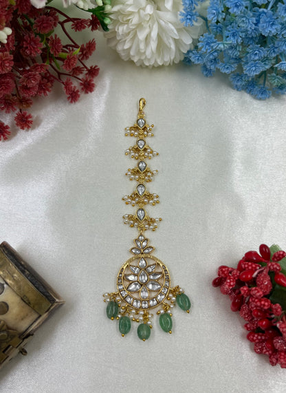 Malini Jadau Pachi Kundan Mang Tika