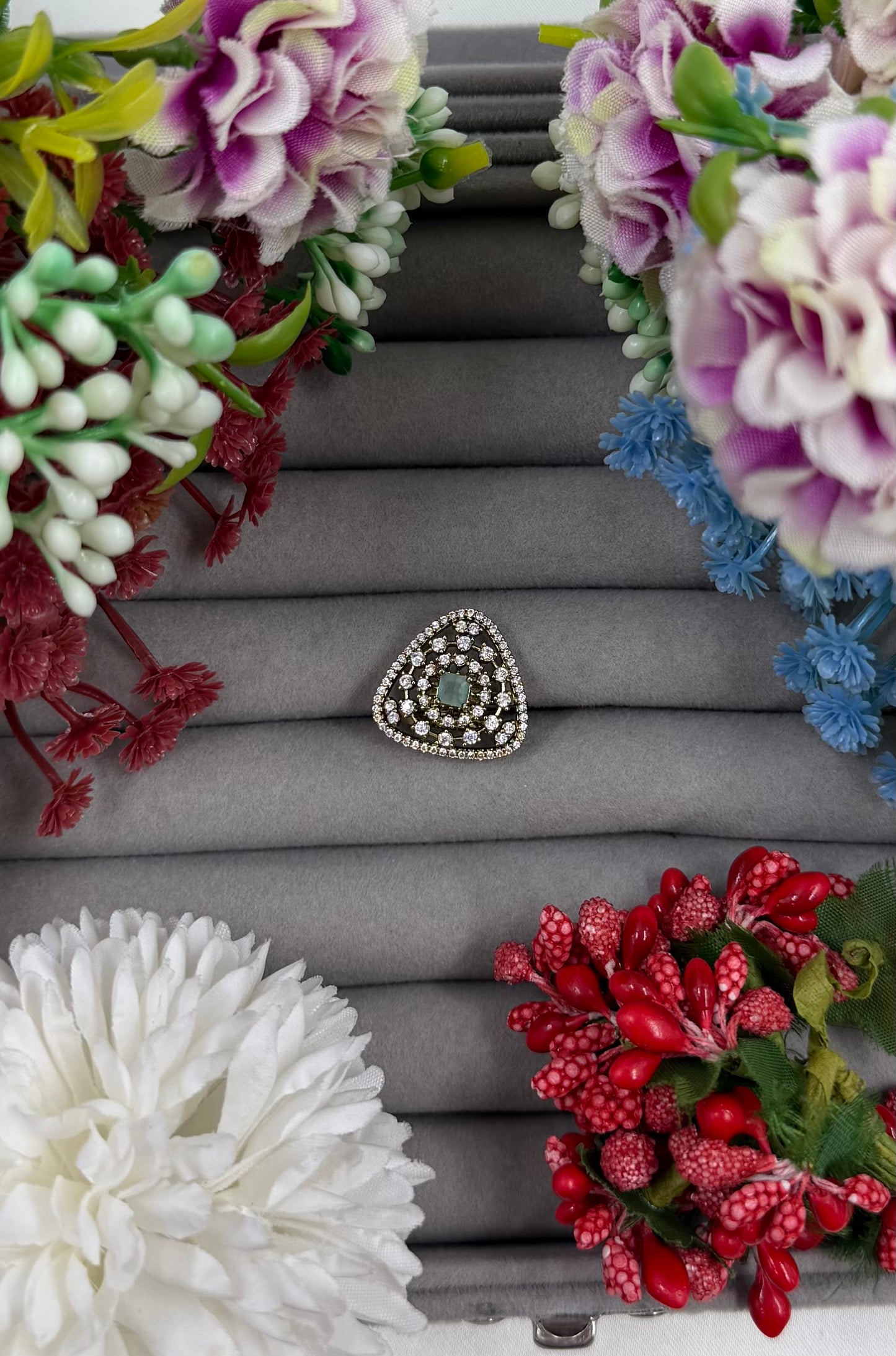 Zarna Victorian American Diamond Ring (Adjustable)