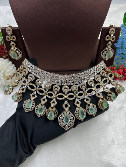 Rohini Victorian American Dimond Choker Necklace