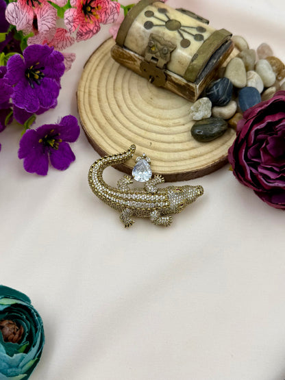 Royal Crocodile Brooch