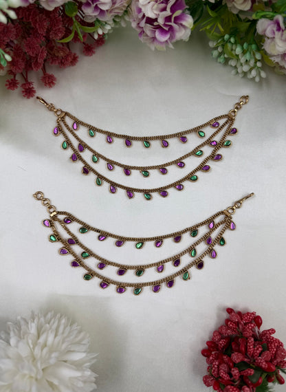Sneha Three Layer Ear Chain