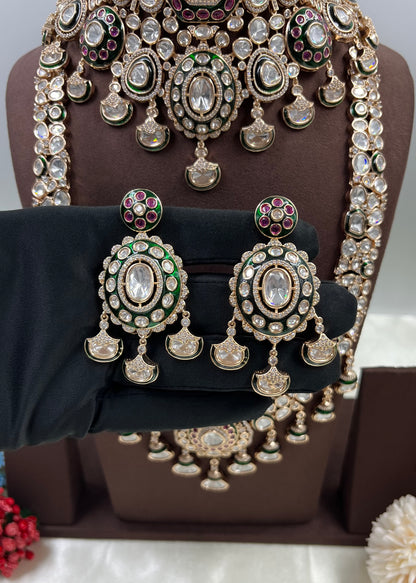 Vaidhi Moissanite Kundan Bridal Set