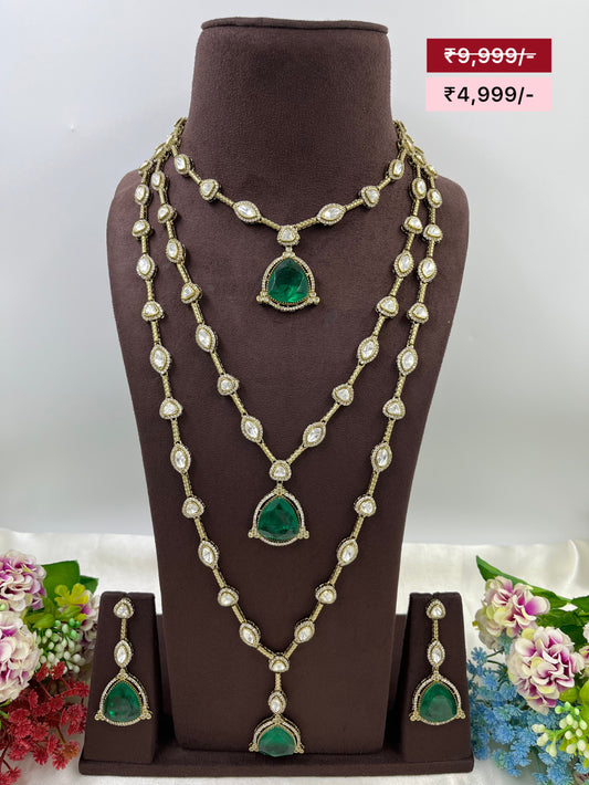 Majestic Maharani Mint Victorian Layers Necklace.