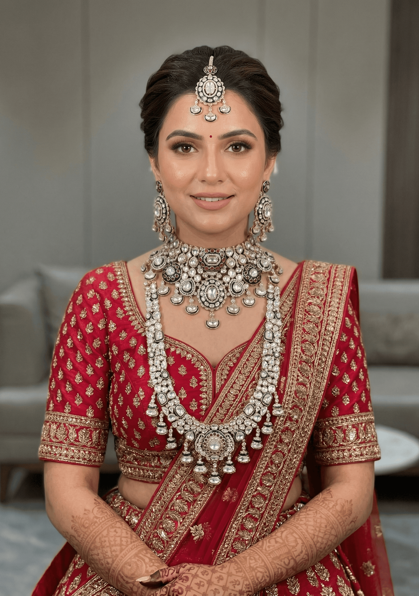 Vaidhi Moissanite Kundan Bridal Set