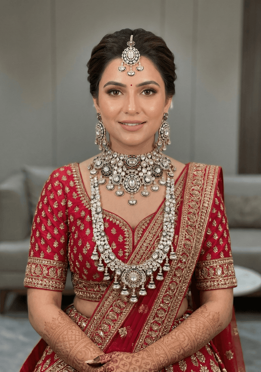Vaidhi Moissanite Kundan Bridal Set