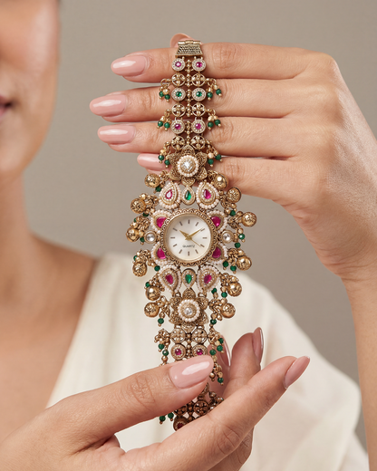 Shivani Pachi Kundan Watch