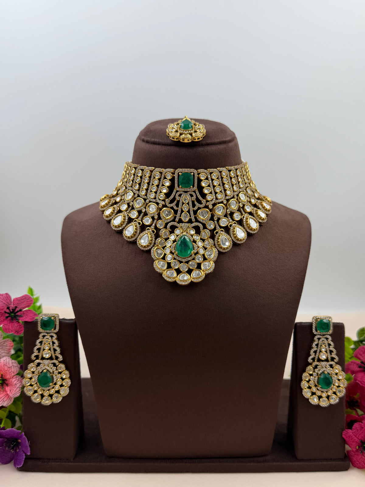 Ridhima Jaipuri Kundan Choker Necklace Set