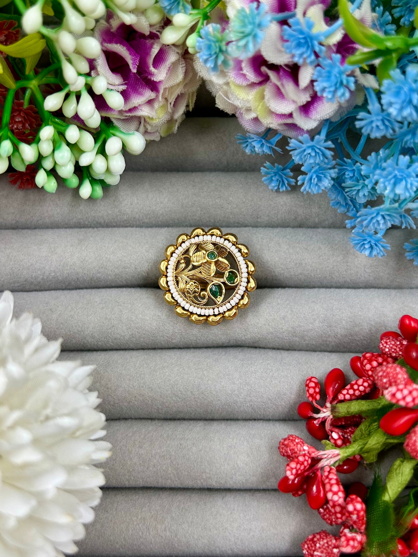Heena Heritage Finger Ring (Adjustable)