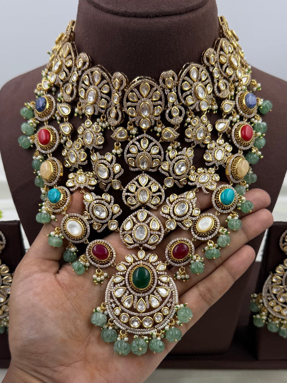 Maharani Multi Colour Kundan Choker Set