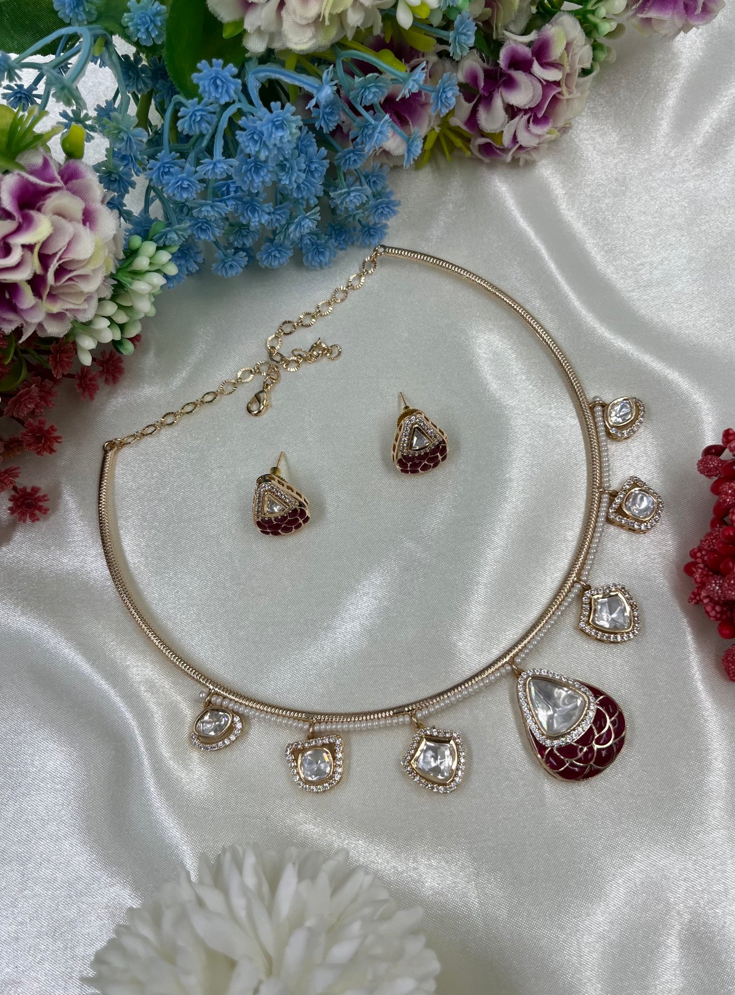 Bhanu Moissanite Premium Hasli Necklace