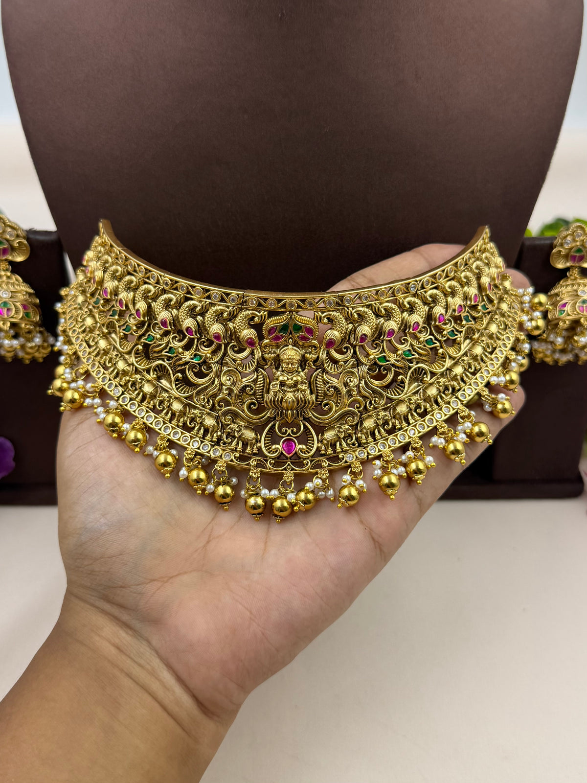 Kangana South Temple Choker Necklace Set
