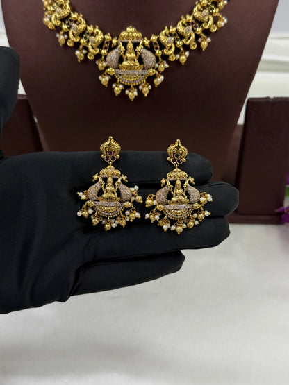 Pooja South Temple Necklace Set