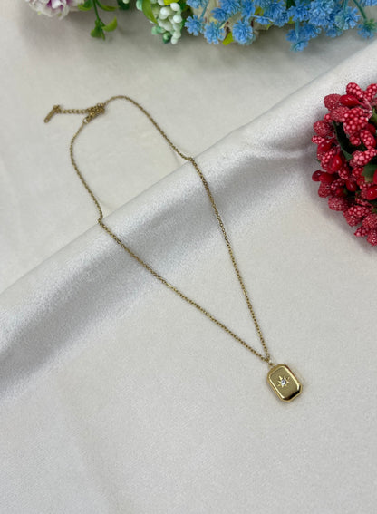 Emerald Diamond Dot Necklace