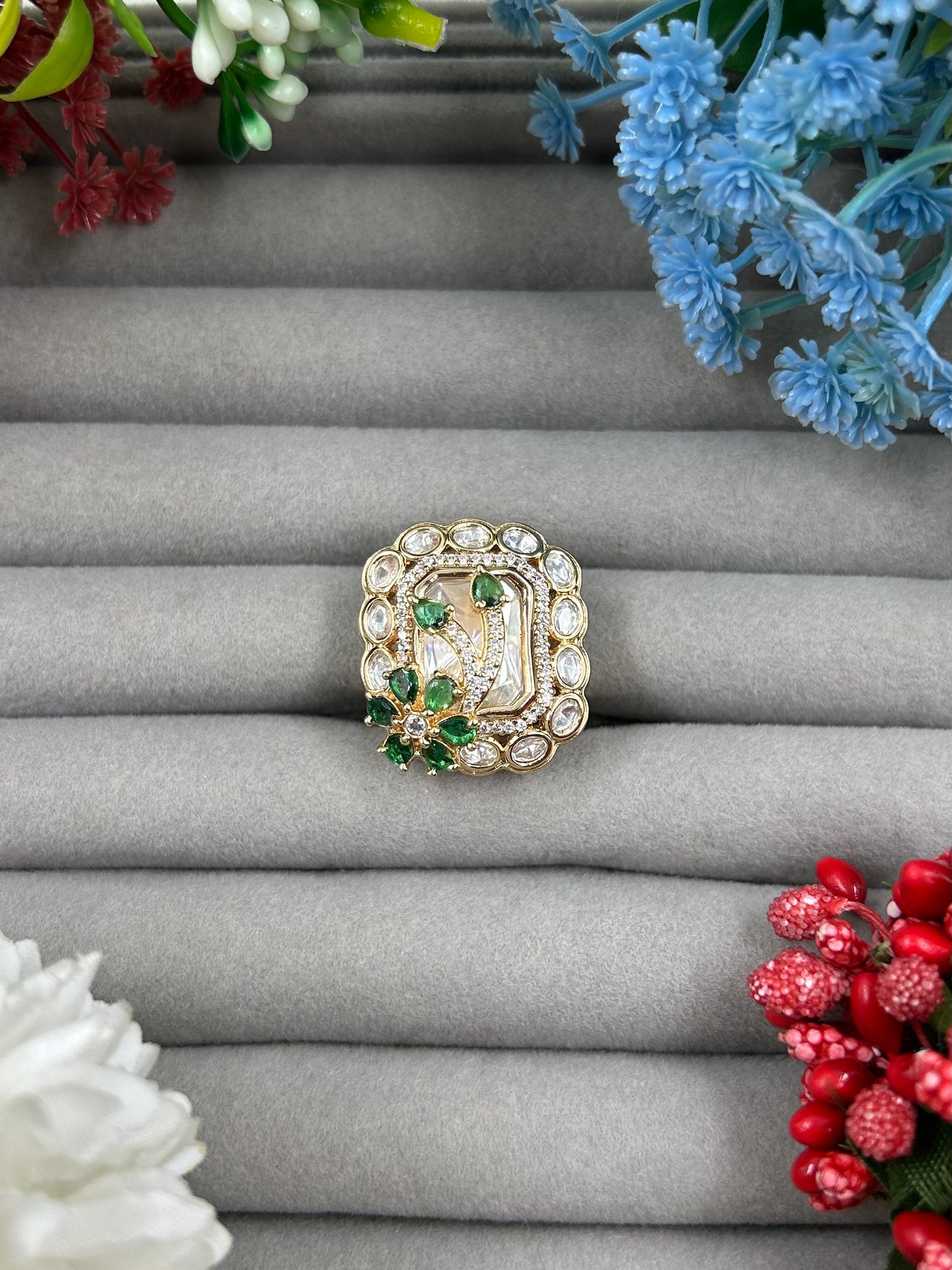Maira Moissanite Ring (Adjustable)