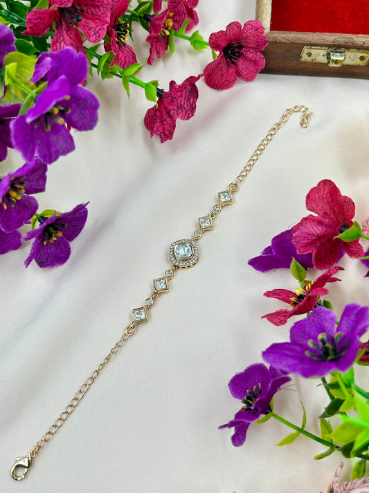 Ruhi Moissanite Bracelet (Adjustable)