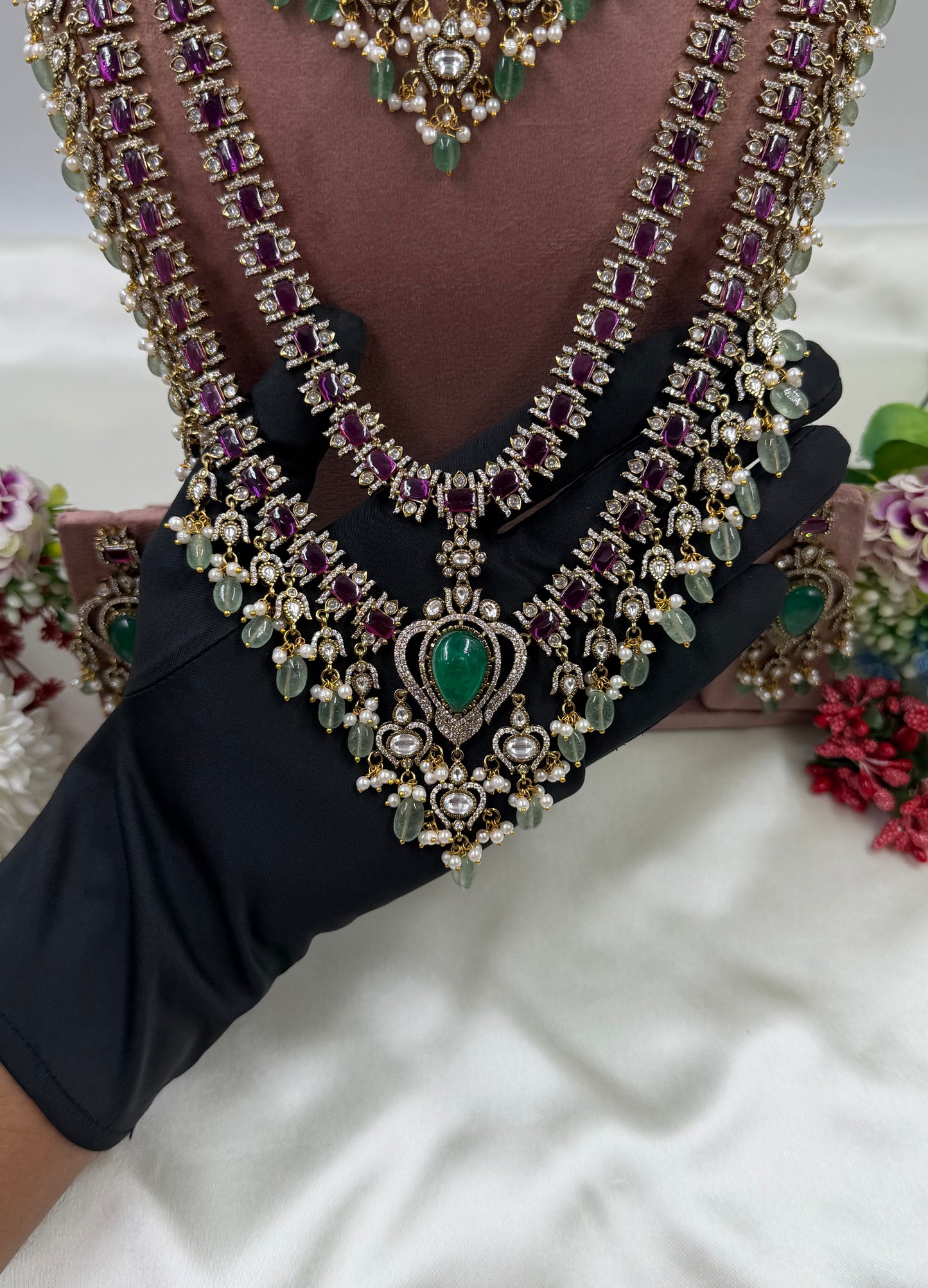 Aparna Victorian Premium Long Necklace Set
