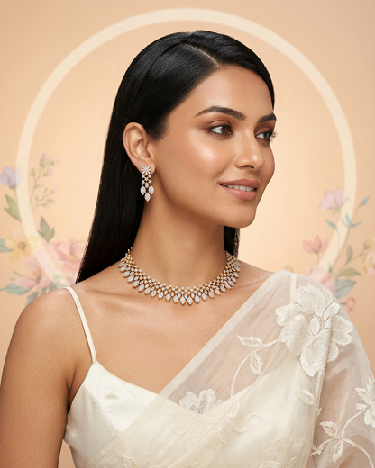 Grace American Diamond Traditional Necklace