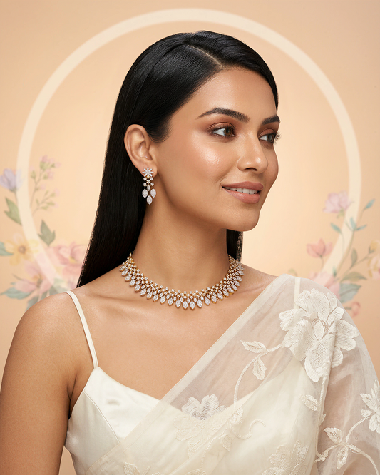 Grace American Diamond Traditional Necklace