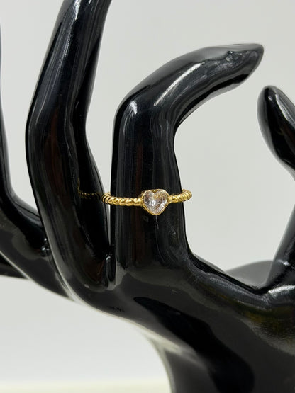 Sophia Anti-Tarnish Stainless Steel Ring (Adjustable)