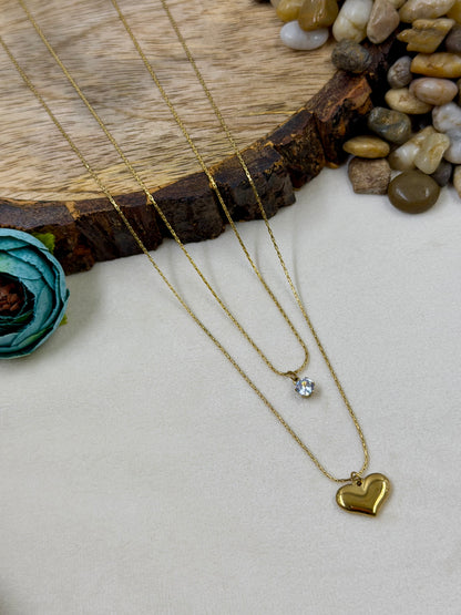 Heart Drop Gold Chain