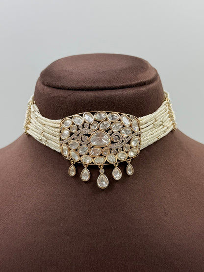Ridhima Moissanite Choker Necklace Set